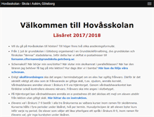 Tablet Screenshot of hovasskolan.se